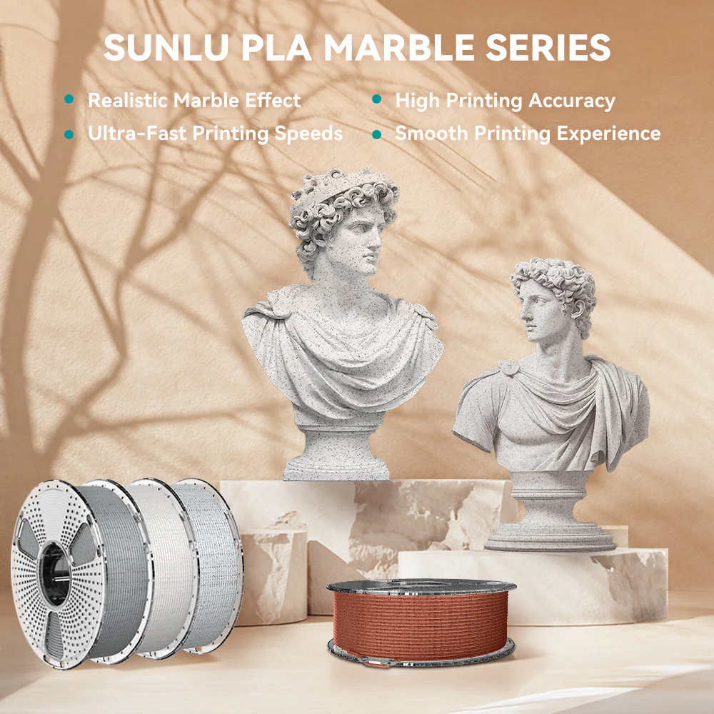 [MOQ: 3KG] Filamento per stampante 3D PLA Marble ad alta velocità 1 kg - Image 5