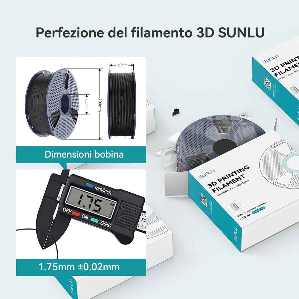 [MOQ: 6KG] PLA+ 2.0, PLA+ Aggiornato (PLA Plus), Filamento per Stampante 3D 1 kg - Image 7