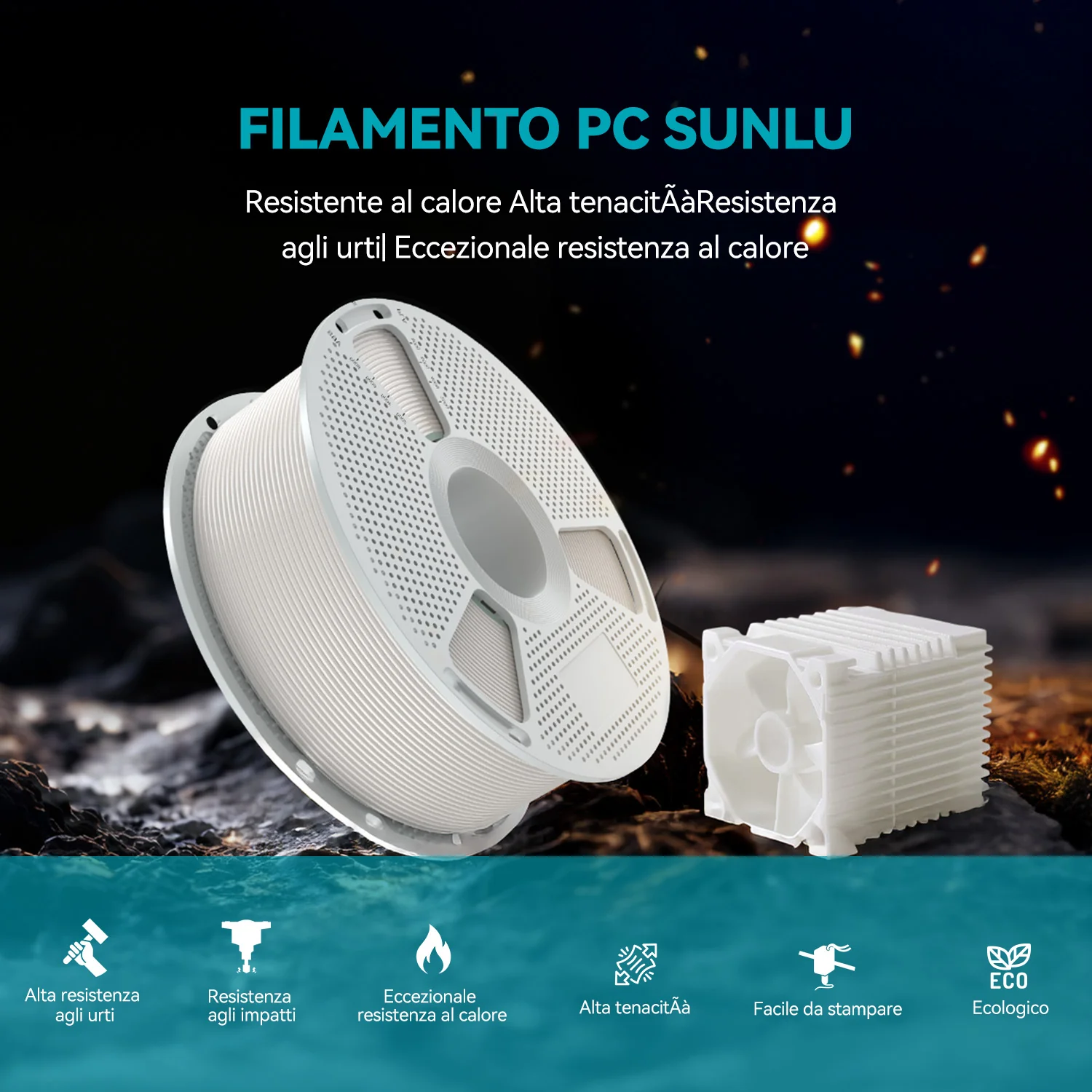 SUNLU PC Filamento 1KG - Image 2