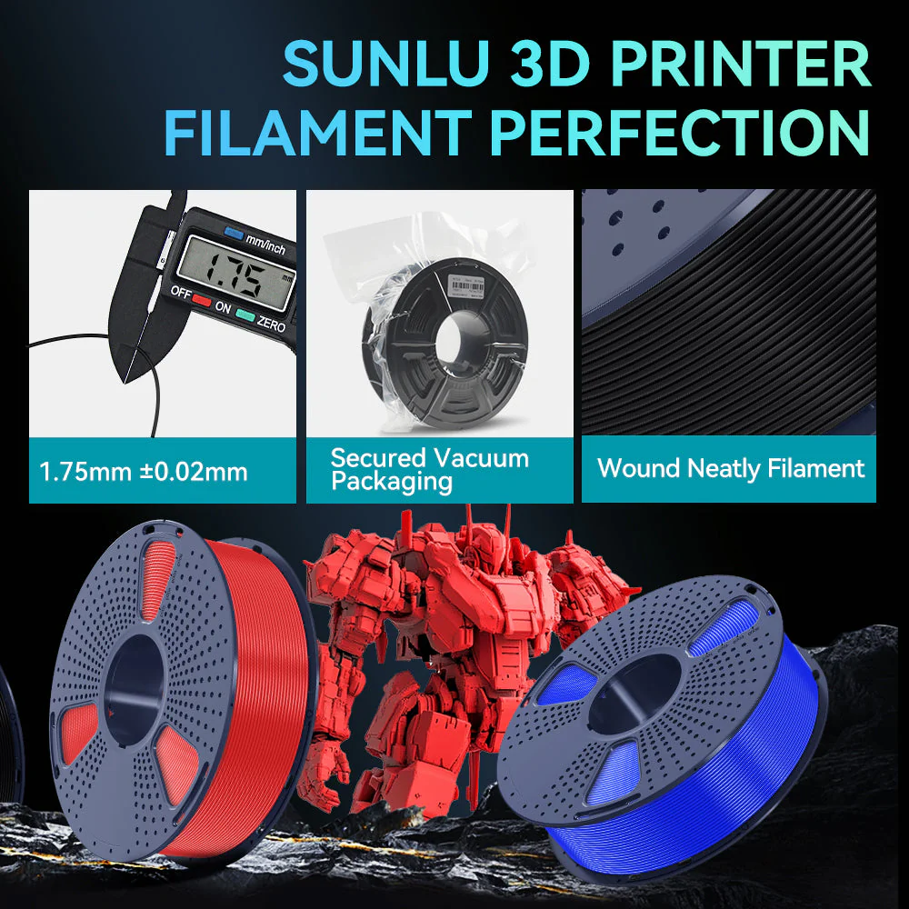 [MOQ: 3KG] SUNLU Filamento di Ricarica PLA+ e PLA+ 2.0 e PETG - Compatibile con Bobina Riutilizzabile SUNLU 3a Generazione 2025 e Bobina Bambu - 1KG Filamento 1.75mm - Image 7